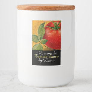 TOMATEN KÜCHE PRÄSENVEN , KANNUNGEN , TOMATO SAU LEBENSMITTELETIKETT