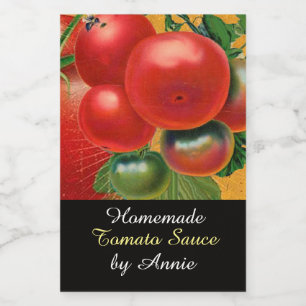 TOMATEN KÜCHE PRÄSENVEN , KANNUNGEN , TOMATO SAU LEBENSMITTELETIKETT