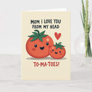 Tomaten-Liebe-Mutter-Grußkarte Karte