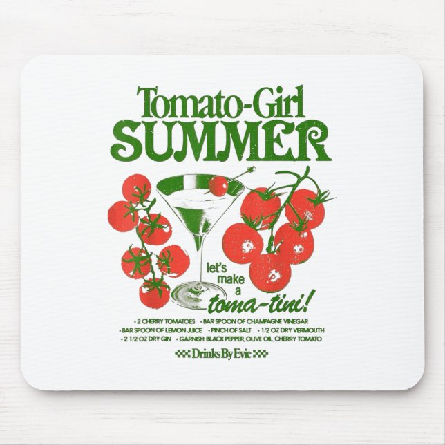 Tomaten-Mädchen Sommer Tomate Frische Früchte Tren Mousepad (Vorne)