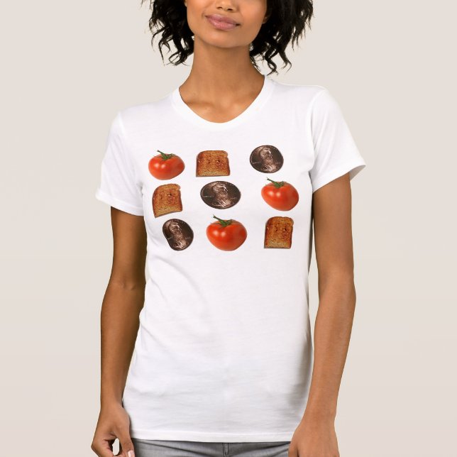 Tomaten, Pennys, Toast T-Shirt (Vorderseite)