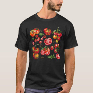 Tomaten-Saison Gemüsegärtner Tomaten Aquarell T-Shirt