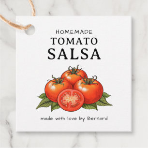 Tomaten-Salsa-Etikett Geschenkanhänger