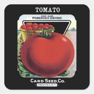Tomaten-Samenpackungsetikett Quadratischer Aufkleber
