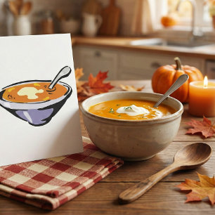 Tomaten-Suppe-Schale mit Löffel Einladung
