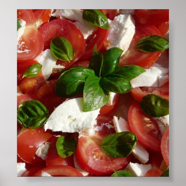 Tomaten und Mozzarella Poster (Vorne)