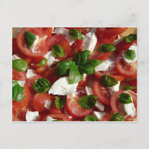 Tomaten und Mozzarella Postkarte