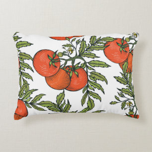 Tomaten-Vintage: Illustration für den Bauernmarkt. Dekokissen