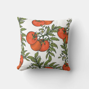 Tomaten-Vintage: Illustration für den Bauernmarkt. Kissen