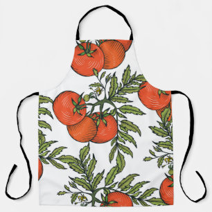 Tomaten-Vintage: Illustration für den Bauernmarkt. Schürze