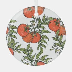 Tomaten-Vintage: Illustration für den landwirtscha Ornament Aus Glas