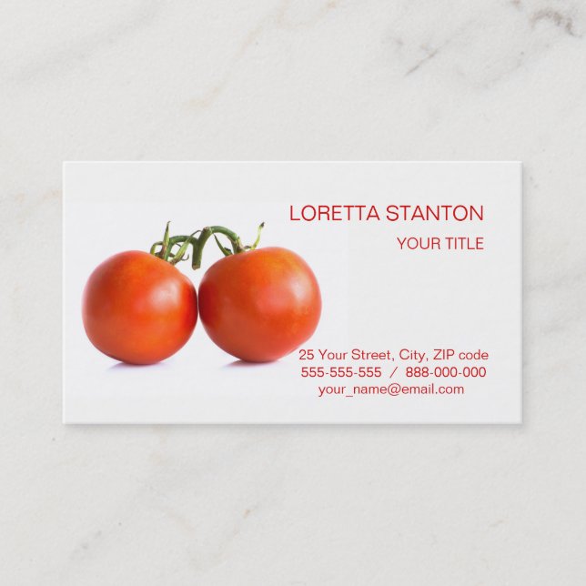 Tomaten Visitenkarte (Vorderseite)