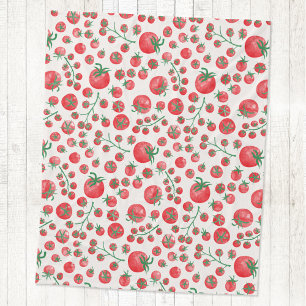Tomaten-Wasserfarbmuster Fleecedecke