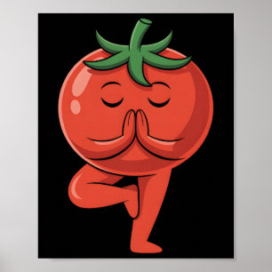 Tomaten-Yoga Poster