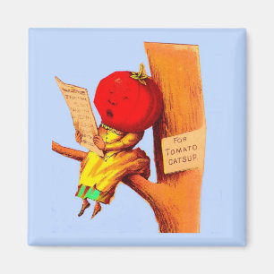 Tomatenführerin mit viktorianischer Visitenkarte Magnet