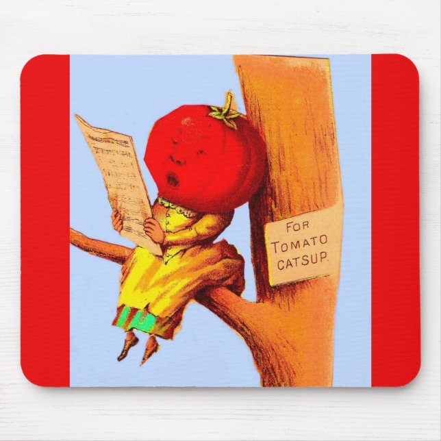 Tomatenführerin mit viktorianischer Visitenkarte Mousepad (Vorne)