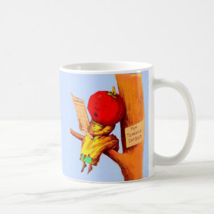 Tomatenführerin mit viktorianischer Visitenkarte Tasse