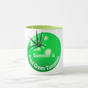 Tomatengebratene grüne Tomaten niedlichen Sommer Tasse