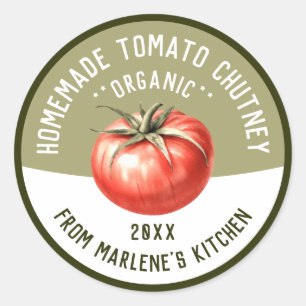 Tomatenkaninsel, hausgemacht, zum Konservieren von Runder Aufkleber
