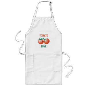 Tomatenliebe mit supersüßem Tomatenpärchen Lange Schürze