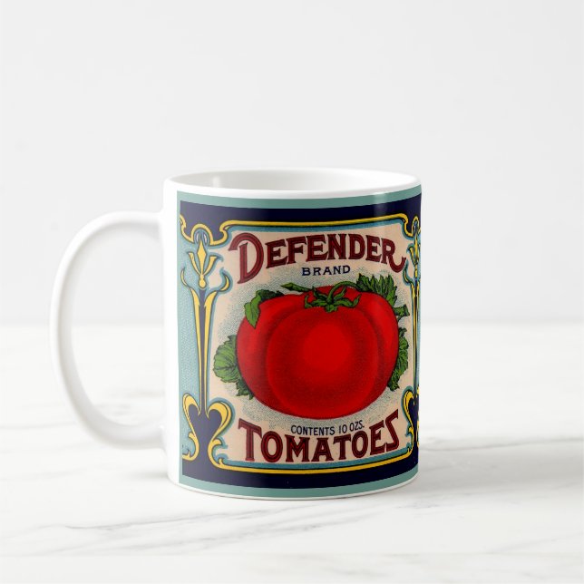 Tomatenmarke Defender der 1910er Jahre Kaffeetasse (Links)