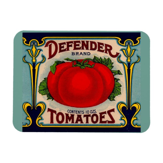 Tomatenmarke Defender der 1910er Jahre Magnet (Horizontal)