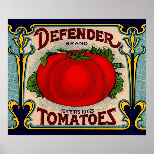 Tomatenmarke Defender der 1910er Jahre Poster (Vorne)