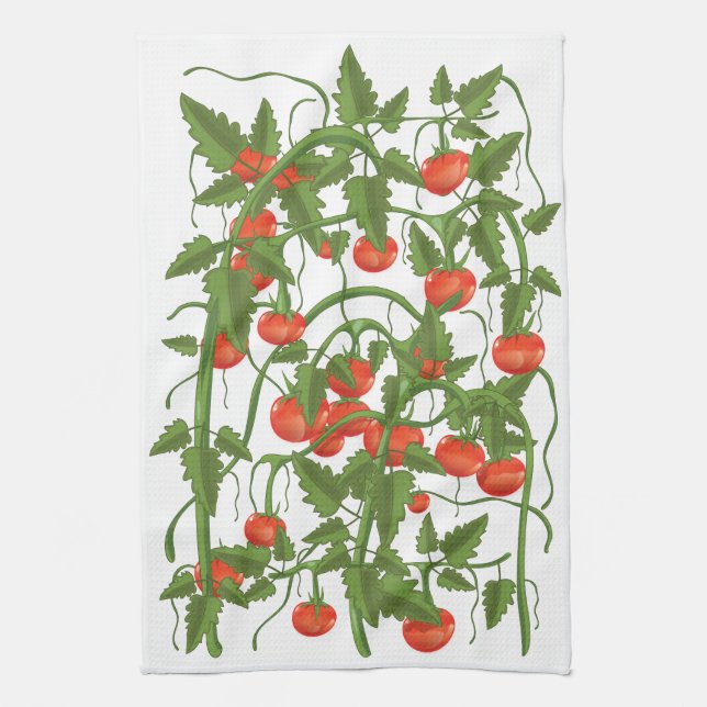 Tomatenmuster Geschirrtuch (Vertikal)