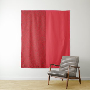 Tomatenrot geteilte Textur Tapete – Anpassbar Wandteppich