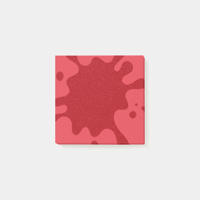 Tomatenrote Splash Post-it®-Notizen nach Maß Post-it Klebezettel (Vorderseite)