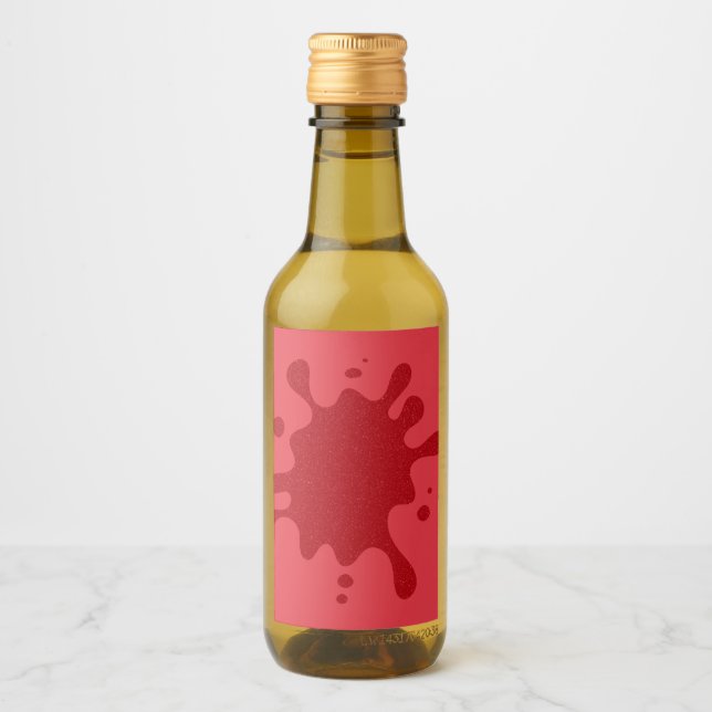 Tomatenroter Splash Custom Bottle Label Weinetikett (Vorderseite)