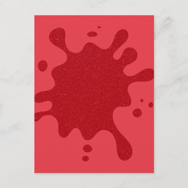 Tomatenroter Splash Semi-Gloss-Postkarte - Anpasse Postkarte (Vorderseite)