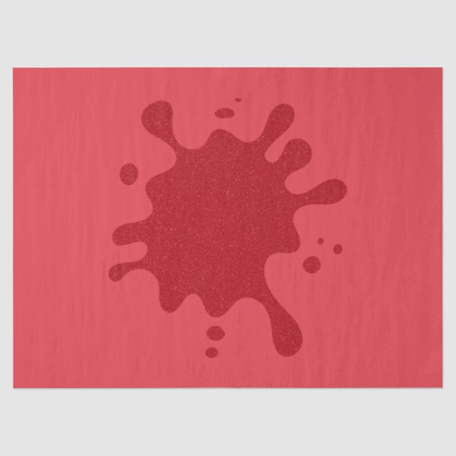 Tomatenrotes Platsches Gewebe Seidenpapier (Vorderseite)