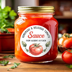 Tomatensaft im Vintagen Stil Runder Aufkleber
