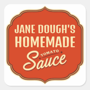 Tomatensauce Quadratischer Aufkleber