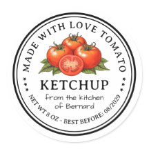 Tomatensauce selbstgemacht Etikett für Konserven