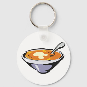 Tomatensuppe mit Löffel Schlüsselanhänger