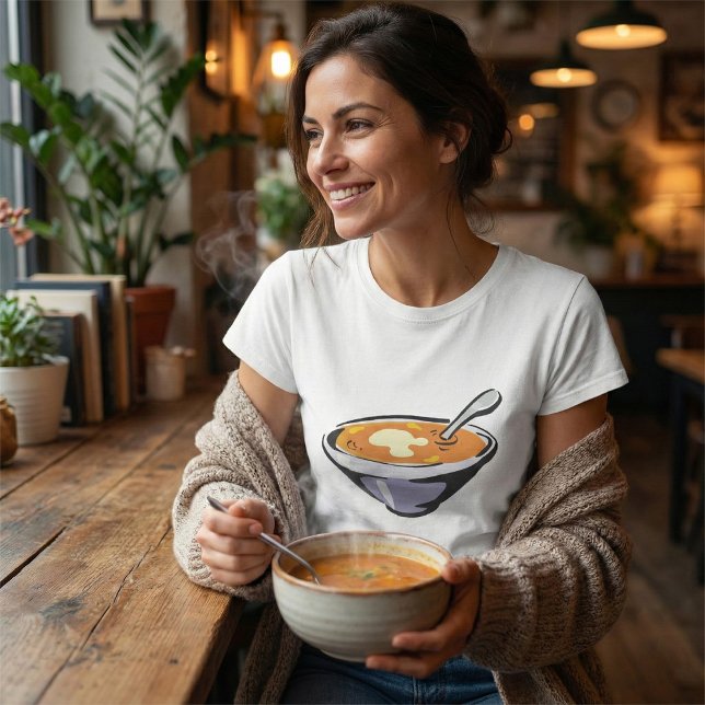 Tomatensuppe mit Löffel T-Shirt (Von Creator hochgeladen)