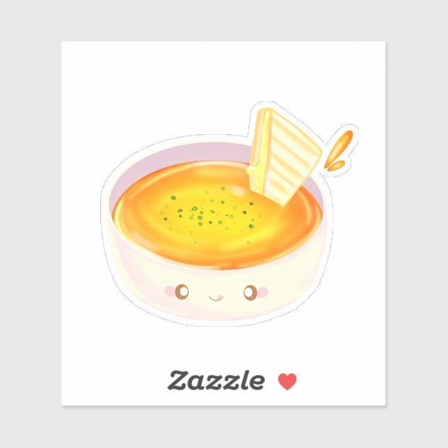 Tomatensuppe und gegrilltes Käsesandwich Aufkleber (Blatt)