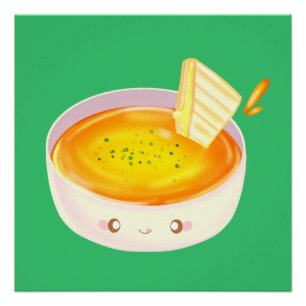 Tomatensuppe und gegrilltes Käsesandwich Poster