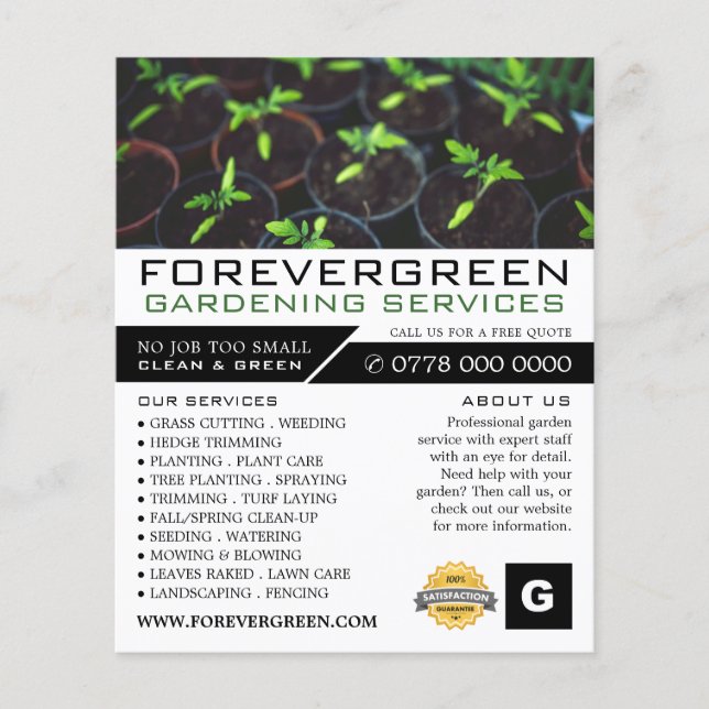 Tomatenwaren, Gartenservice, Gartenbaubetrieb, Gar Flyer (Vorne)