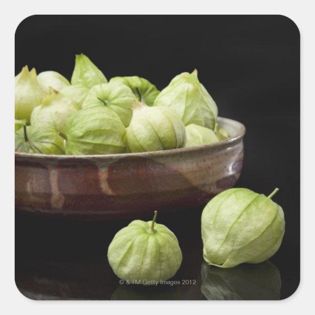 Tomatillos Quadratischer Aufkleber (Vorderseite)