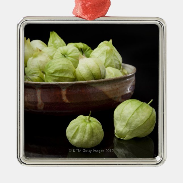 Tomatillos Silbernes Ornament (Vorne)