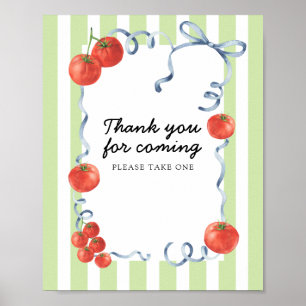 Tomato Baby Dusche Danke, dass Sie kommen Poster