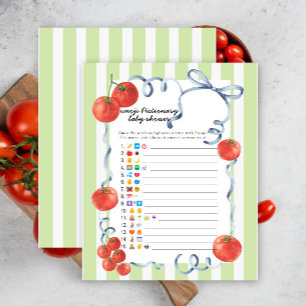 Tomato baby Dusche - Emoji-Picknickspiel