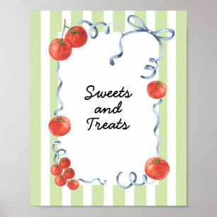 Tomato Baby Dusche Süßigkeiten & Leckereien Poster