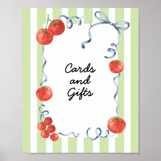 Tomato Baby Duschkarten & Geschenke Poster (Vorne)