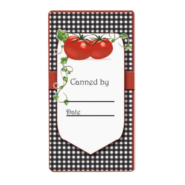 Tomato Canning Jar Labels (Vorne)