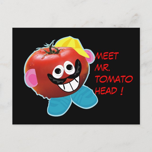 Tomato Chef humorvolle Parodie Postcard Postkarte (Vorderseite)