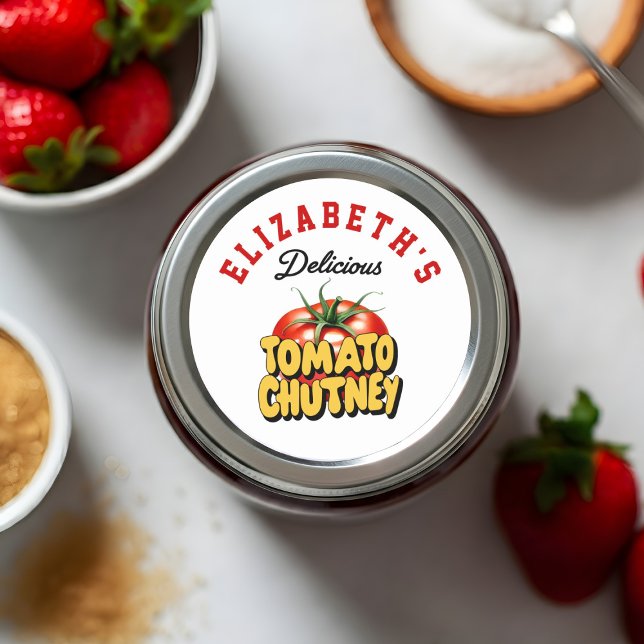 Tomato Chutney Runder Aufkleber (Von Creator hochgeladen)